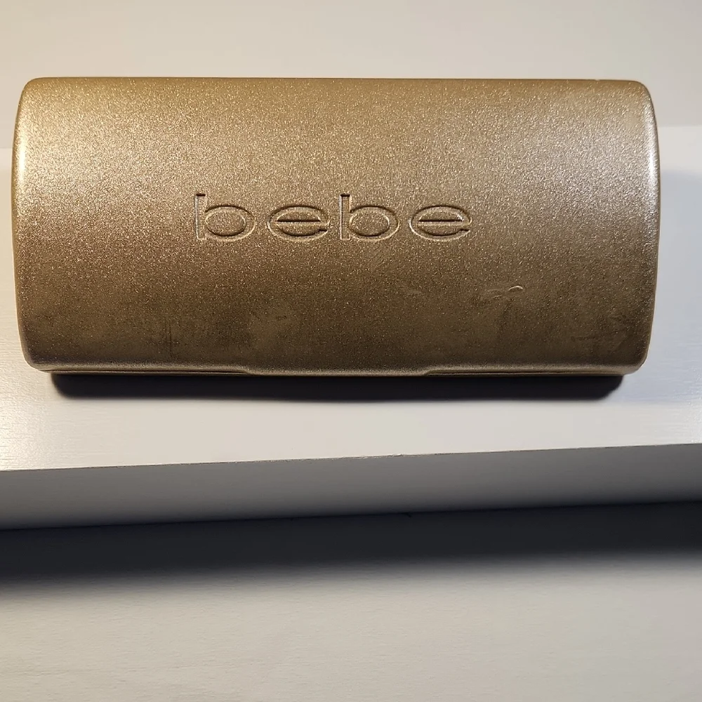 Bebe‎ Shimmering Gold Clamshell Glasses Case